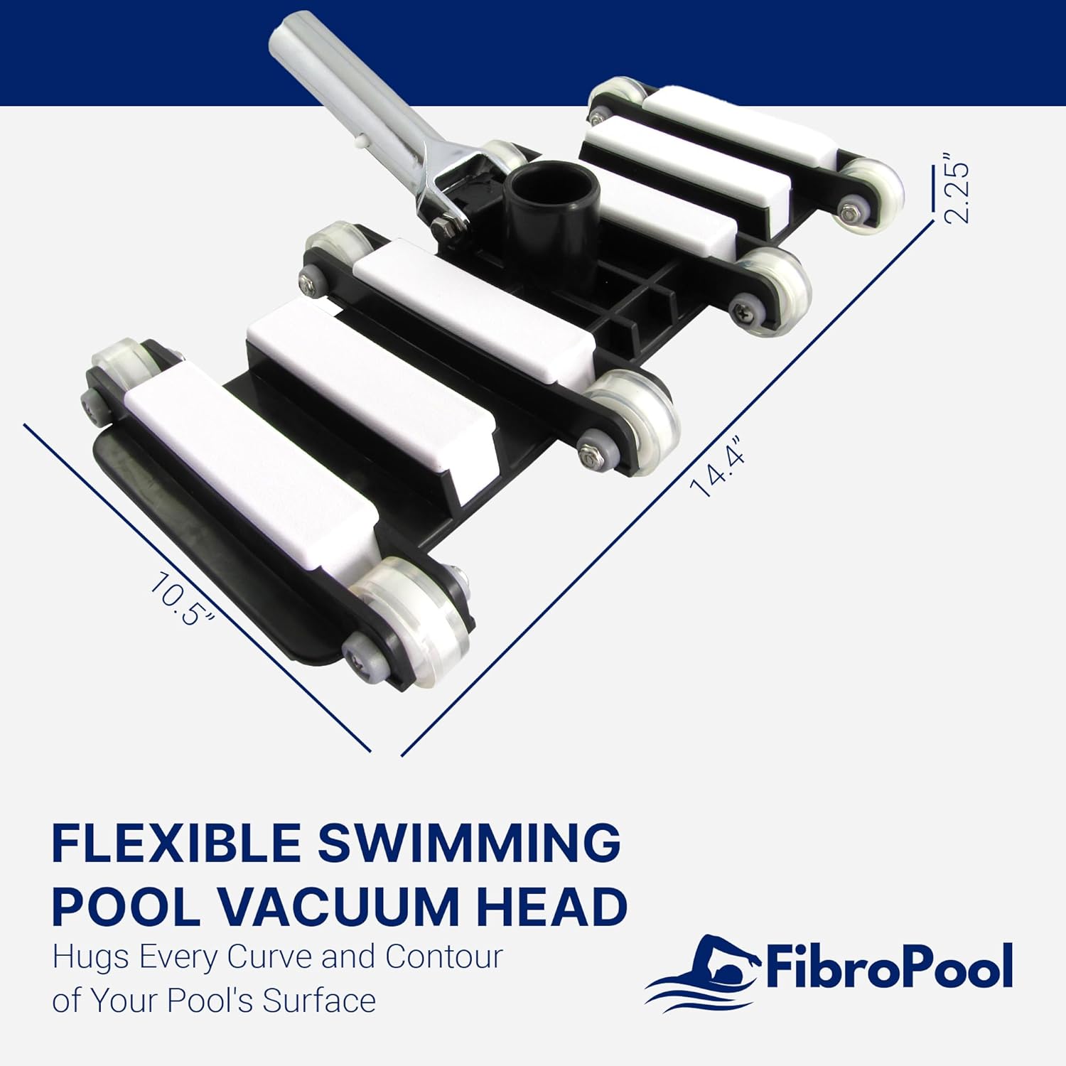 Professional Flexible Pool Vacuum Head with Extra Wide Weighted Design