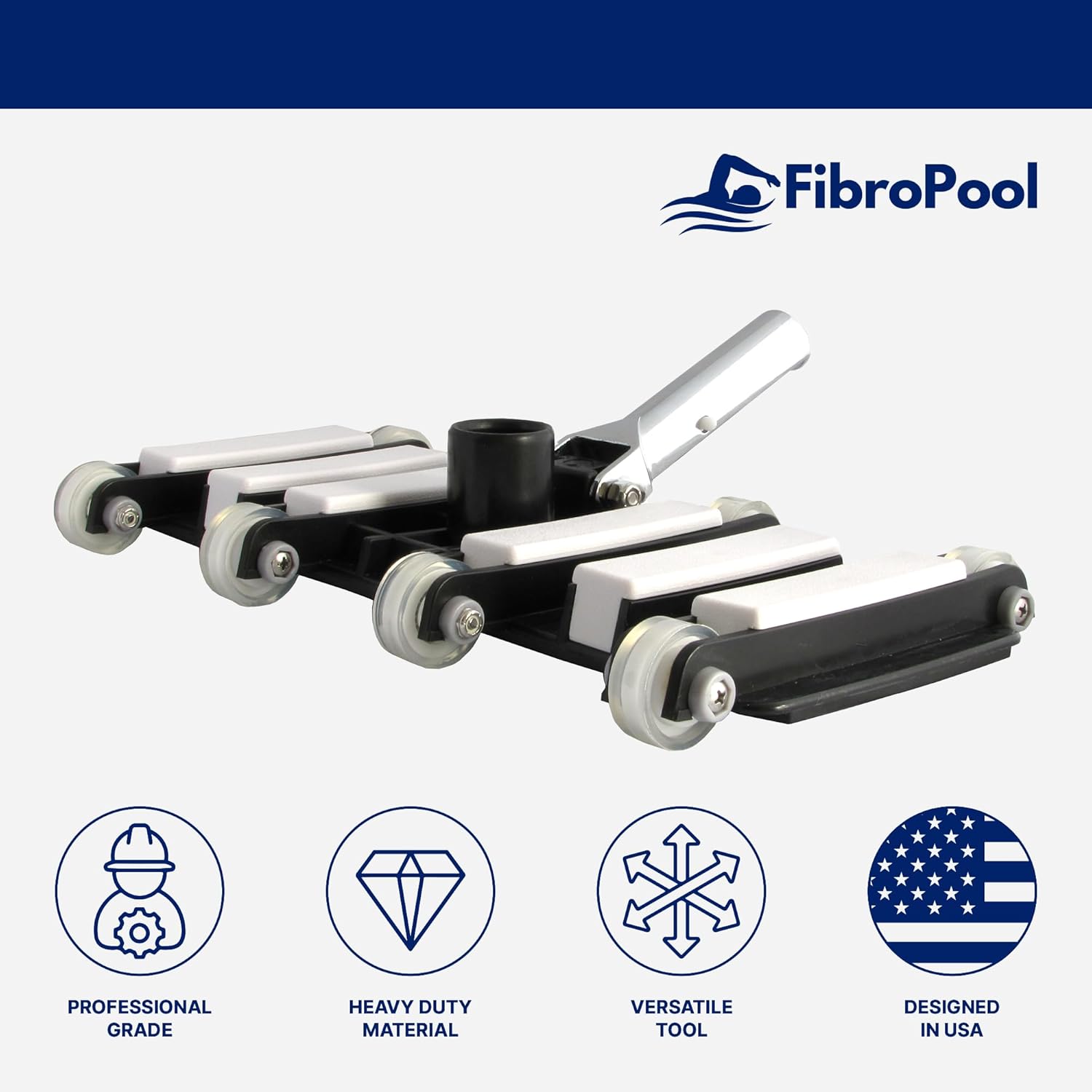 Professional Flexible Pool Vacuum Head with Extra Wide Weighted Design